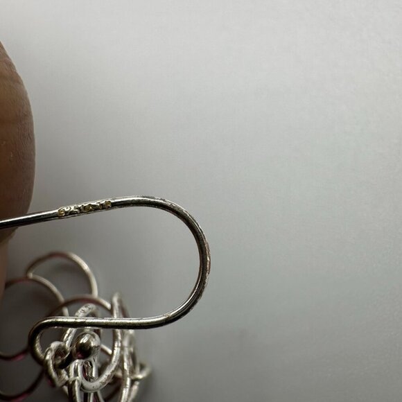 Sterling Silver Dangle Earrings Openwork Swirl Design Lightweight 925 Pierced - Picture 5 of 10